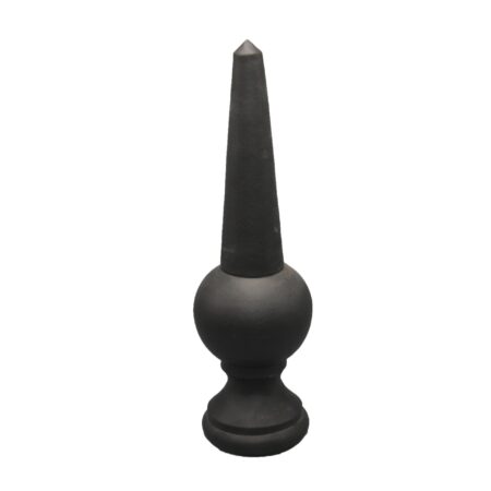 Traditec-Keramische-dakpiron-kegel-met-bol-en-spits-klein-mat-zwart.j