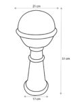 Traditec Keramische dakpiron kegel met bol natuurrood