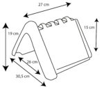 Kroon keramiek hoekige kerkvorst met duimslag en fleur de lys mat zwart